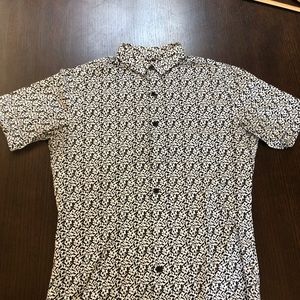 Top man short sleeve button up slim fit shirt